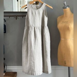 notPERFECTLINEN NAPA Midi Dress XS in Natural